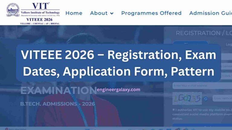 VITEEE 2026 – Registration, Exam Dates, Application Form, Pattern