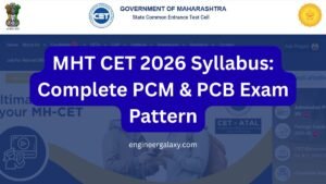 MHT CET 2026 Syllabus: Complete PCM & PCB Exam Pattern