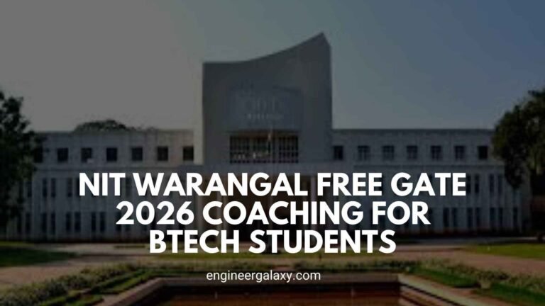 NIT Warangal Free GATE 2026 Coaching for BTech Students