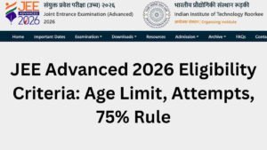 JEE Advanced 2026 Eligibility Criteria: Age Limit, Attempts, 75% Rule