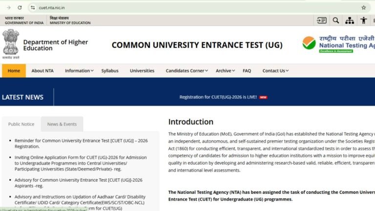 CUET UG Last Date of Registration 2026 Today