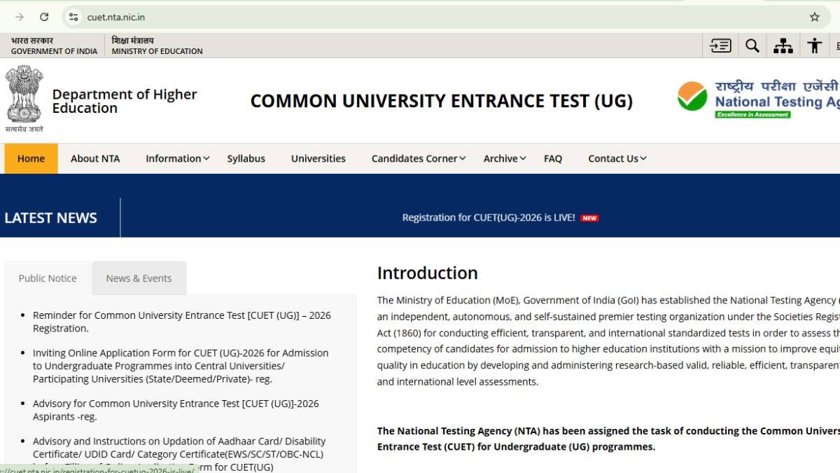 CUET UG Last Date of Registration 2026 Today